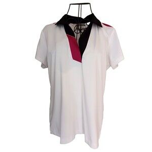 EP Pro Tour Tech Womens Gold Shirt Sz L White Black Raspberry